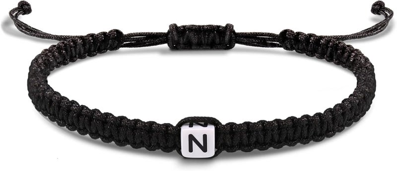Btysun Initial Bracelets for Women Men Gifts for Her Teen Girl Best Friend Birthday Graduation Dainty Braided Bracelets Letter A-Z Charm Adjustable Link Mother's Day Jewelry Mom Christmas Gifts Valentine's Day Jewelry - Image 1